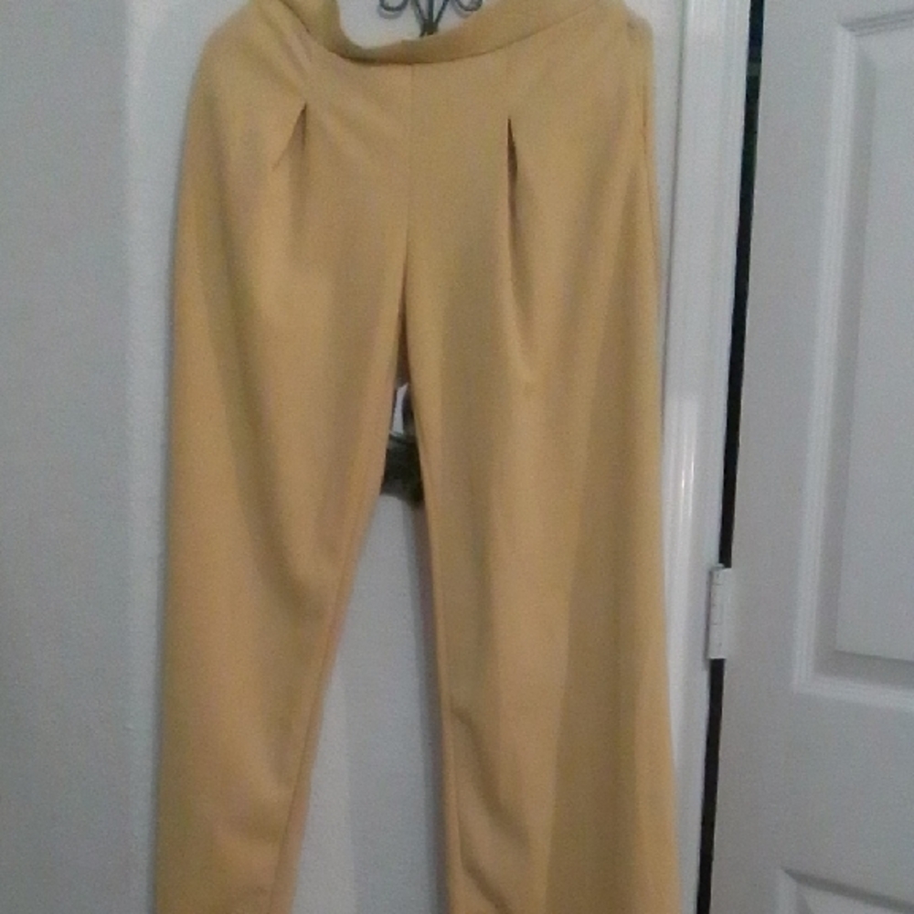 Elegant Yellow Women's Trousers
